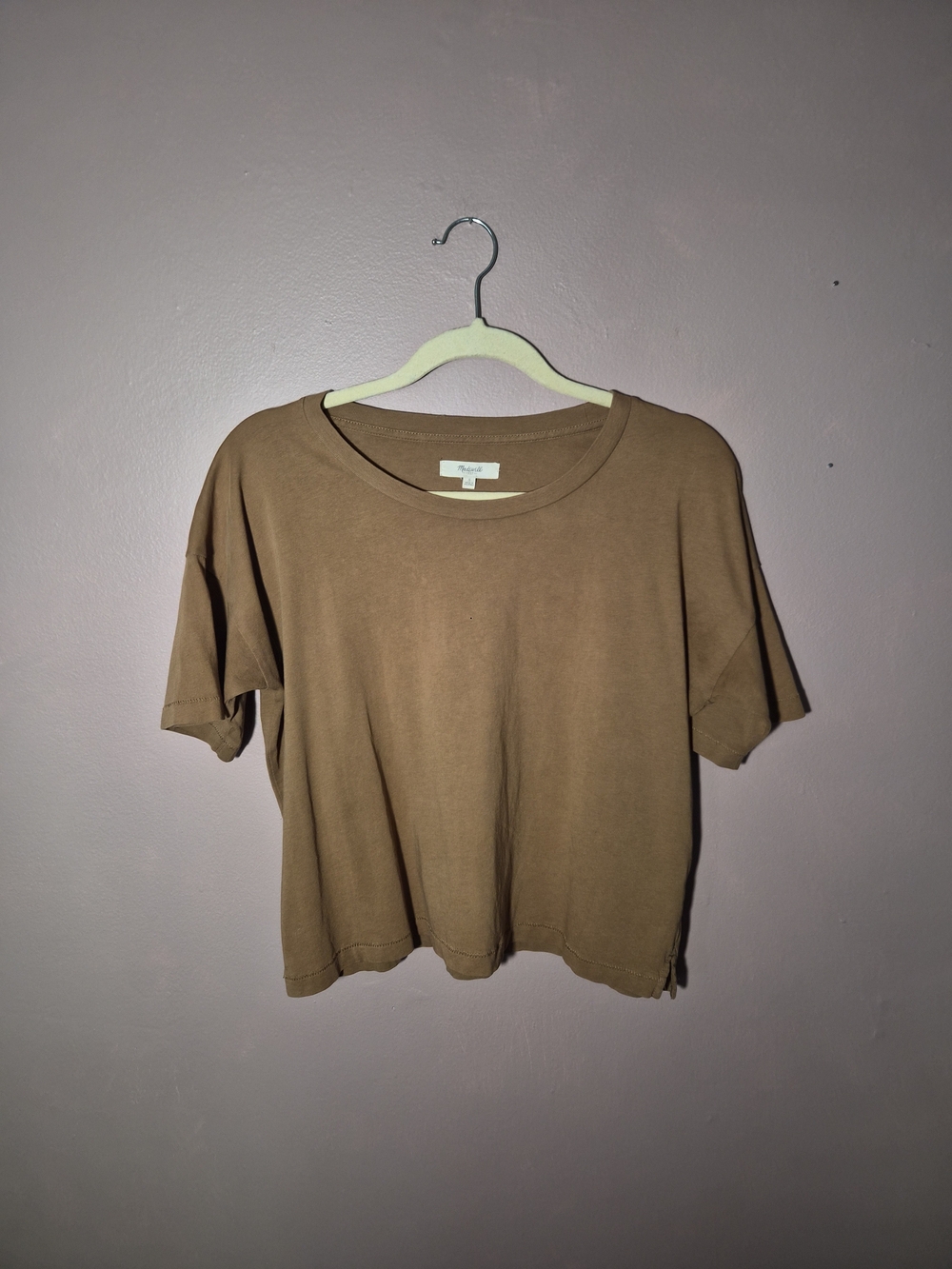 Womens Madewell Tshirt Tee Top T Shirt Size Small Relaxed Cropped Crop Oversized